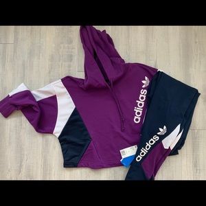 Adidas Cropped Hoodie & Leggings